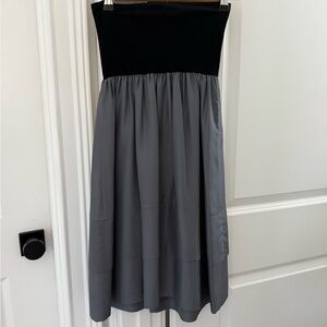Theory - Elegant Black and Gray Strapless Dress